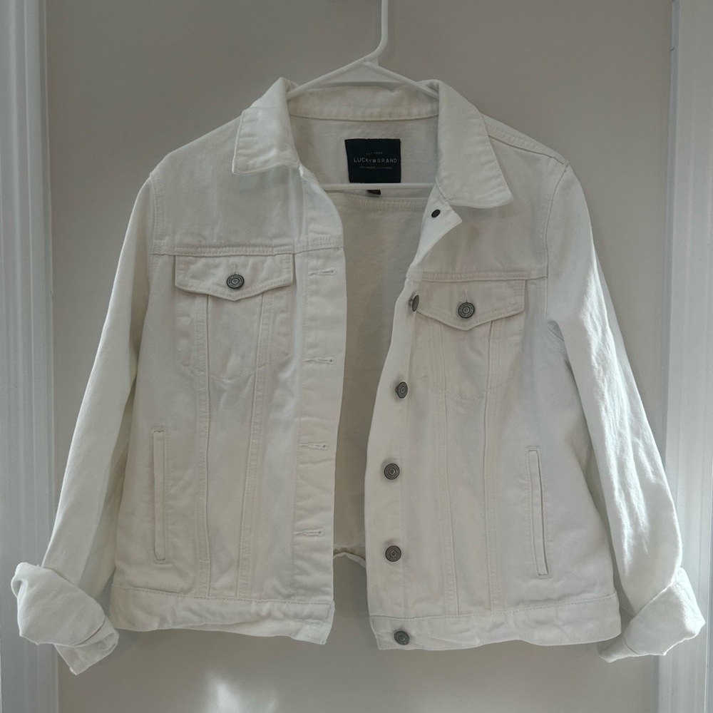 Lucky Brand white denim jacket size L